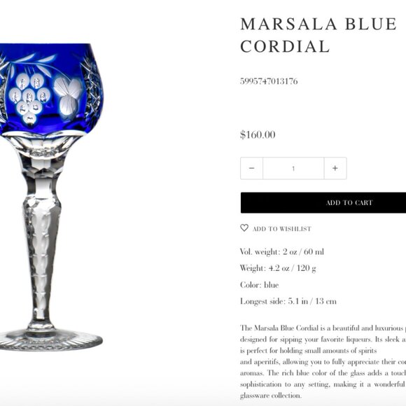 Set of 6 AJKA bohemian crystal cut to clear cordial small wine glasses NEW - Picture 9 of 10